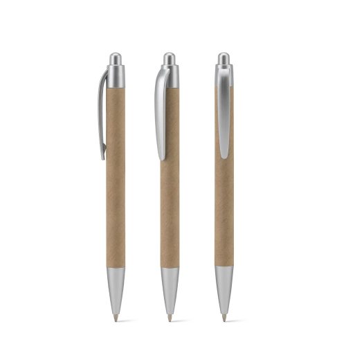 KYRA. ბურთულიანი კალამი დამზადებული 100% გადამუშავებული ქაღალდიდან და დეტალები გადამუშავებული ABS-ით (100% rABS)