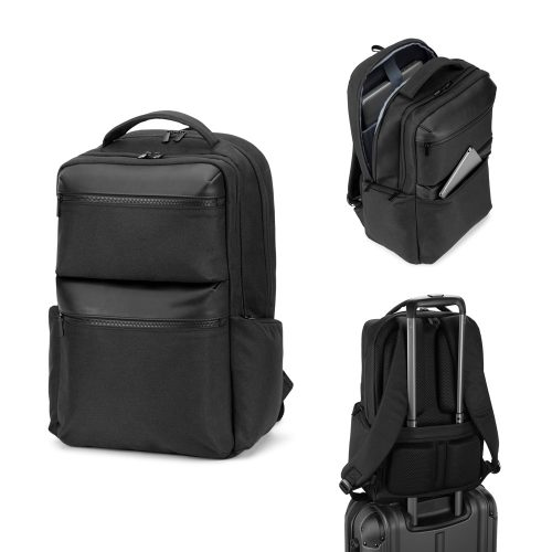 COPENHAGEN. წყლისგან დამცავი გადამუშავებული ტვილის ზურგჩანთა ორი დიდი წინამხრის ჯიბით 17.3"