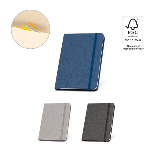 BOYD. A5 რვეული გადამუშავებული პოლიესტერით (100% rPET) ხაზოვანი ფურცლებით