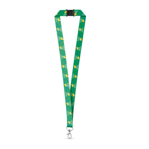 DOVER. SET Lanyard SUBLIMATION Long II (20 mm) გადამუშავებული პოლიესტერით (100% rPET) ჰუკ ტრიგერ სნაპით 20 mm და უსაფრთხოების საკეტით