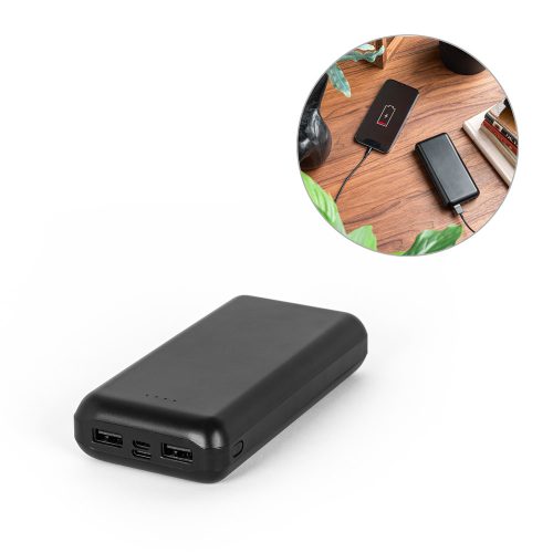 LEAKEY 20. Power bank 20.000 mAh გადამუშავებული ABS-დან (100% rABS)
