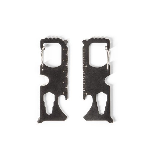 SCREWY. უჟანგავი ფოლადის მრავალფუნქციური ბარათი 8 ფუნქციით